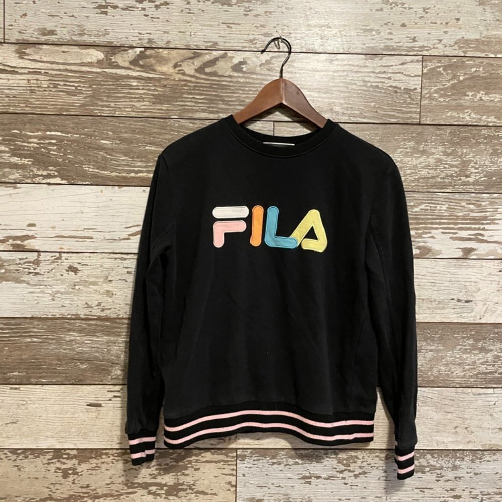 Fila Black Fleece Multi Colored Women's Athletic Wear Crew Neck Sweatshirt